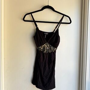 Y2K Bebe Rhinestone Glam Bimbo Tank Top S